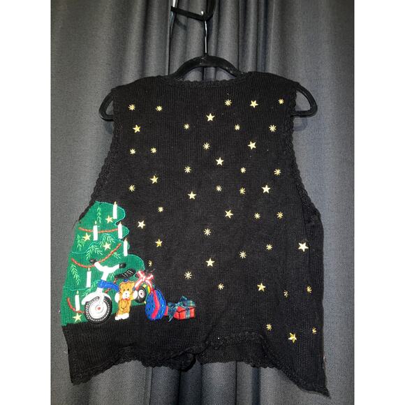 Ugly Christmas Sweater Xmas Vest Size Medium Petite - Picture 3 of 3